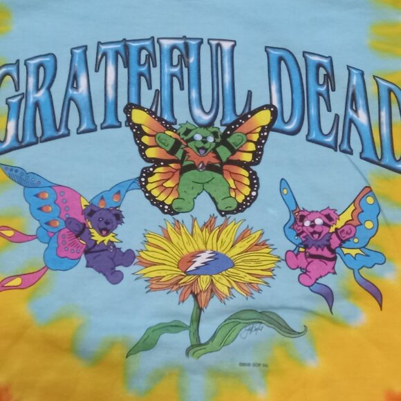 Grateful Dead Butterfly Bears 2X-Large Tie Dye T-Shirt - Picture 3 of 4